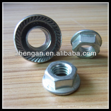 zinc plated flange knurled nut